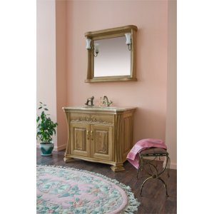 Комплект мебели для ванной Classic 90D (цвет L) зеркало в раме Аллигатор-мебель