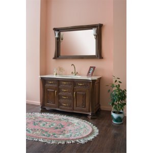 Комплект мебели для ванной Classic 125В (цвет 92) зеркало в раме Аллигатор-мебель
