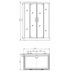 Душевая кабина Appollo A-0887 с паром