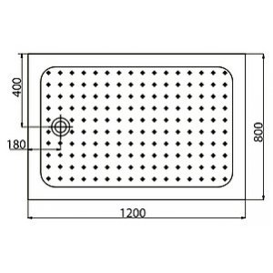 Поддон для душа Edelform Nobile EF-8050 L 120x80 см, левый