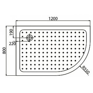 Поддон для душа Edelform Moderato EF-8070 L 120x80 см