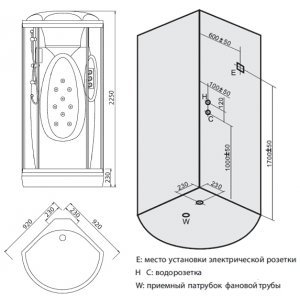 Душевая кабина EDELFORM EF-2209